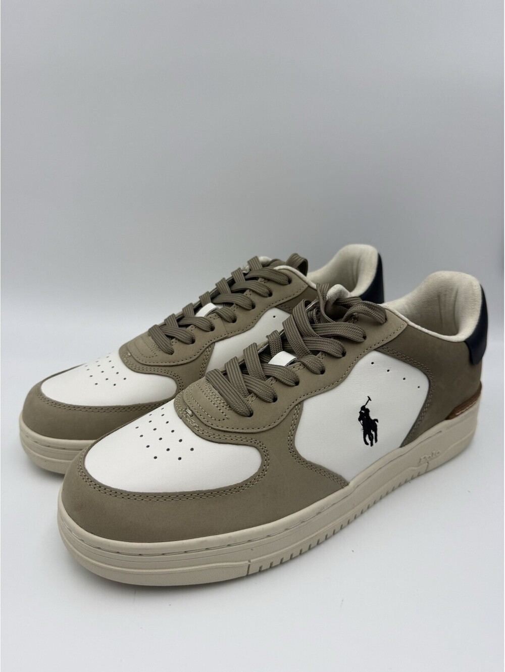 Polo Ralph Lauren Men's Masters Court Nubuck & Leather Sneaker US 9.5 NWOB